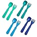 Re-Play Toddler Forks and Spoons Set - 4x4 Utensils Set for Kids - Dishwasher and Microwave Safe - Made in USA - Set of 8-5.8