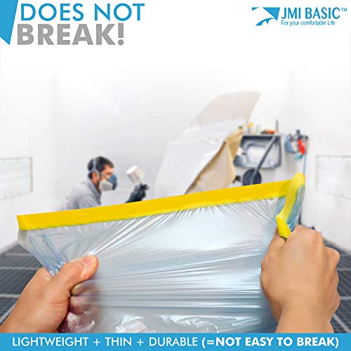 JMIBASIC Plastic Sheeting for Car Paint Multi Size Pack No Residue