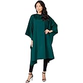 Betty Dain Lightweight Crinkle Nylon Hair Cutting/Styling Cape, Water Resistant, Machine Washable, Permanent Crinkle Nylon, Repels Hair, Snap Closure at Neck, Generous 54 x 60 inch Size, Green