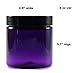 Purple 8 oz Plastic Jars with Black Lids (6 pk) with Mini Jar - PET Round Refillable Containers