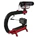 RØDE VideoMic GO + CAM CADDIE Scorpion JR (RED) - Compact On Camera Microphone with Ryocote Lyre Shock Mount + Hand Held Stabilizer Grip