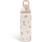 Cowgirl Insulated Stainless Steel Water Bottle with Straw for Sports and Travel, 32oz, Gifts for Women Girls Friends Teens Birthday Christmas