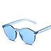 Samto One Piece Sunglasses, 2 Pack pc lens rimless colorful womens sunglasses (Blue, 2.3)