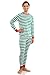 Elowel Adult Womens Mens Family Christmas Fitted Striped Pajamas 100% Cotton