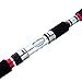 Berrypro 3-Piece Spinning Rod Heavy Spinning Fishing Rod Portable Fishing Rod Graphite Spin Rod (Silver with red 7')
