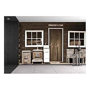 Old West Style Country Store - Removable Wall Mural | Self-Adhesive Large Wallpaper - 66x96 inches