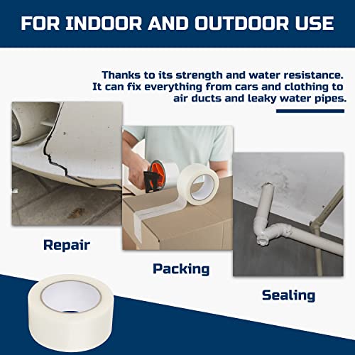 Lichamp Clear Duct Tape Heavy Duty, Waterproof Duct Tape Bulk 10 Multi