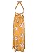 BerryGo Women's Chic Sleeveless Backless Halter Floral Print Maxi Dress Polyester Yellow,M
