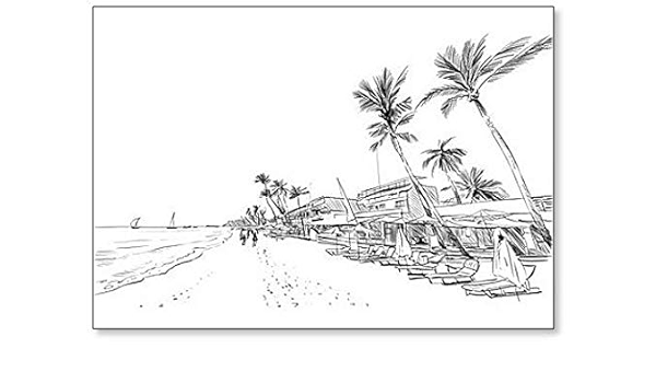 Filipinas. Hermosa isla tropical. Imán para nevera con dibujo ...