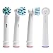BristleSoft Oral B Replacement Brush Heads Compatible For Pro Vitality Electric Toothbrush –8pc Floss Action, Cross Action, Precision Clean, Pro White -For Oral B Sensitive Triumph Pro 1000 Pro 3000 Pro 5000 Pro 7000