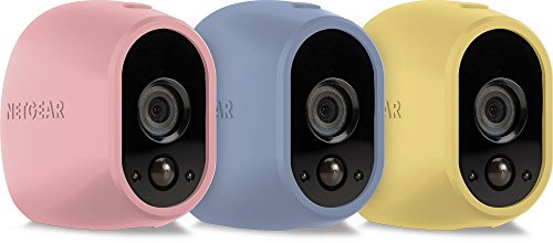 Arlo by NETGEAR Skins â€“ Set of 3 (Pink/Blue/Yellow) â€“ Arlo Compatible (VMA1200C) [Official]