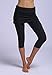 FanShou Women Capris Swim Pants Tights Sport Swimming Surfing Leggings Sun Protection (Large, Black)