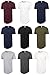 JC DISTRO Mens Hipster Hip Hop Elong Longline Crewneck T-Shirt