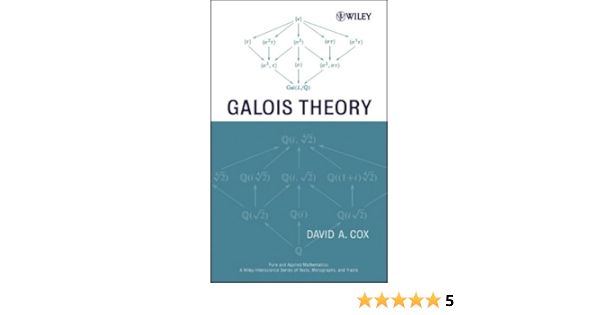 Galois Theory Cox David A Amazon Com Books