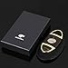 NEW COHIBA Gold Handle Stainless Steel Dual Saw Blades Cigar Cutter Gift Box