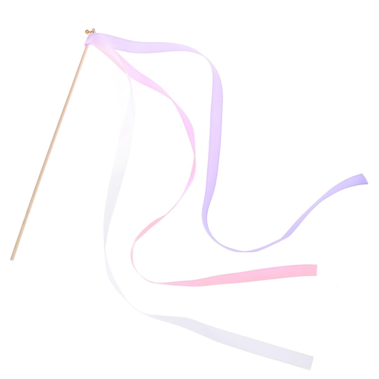 20Pcs Pink with Bell, Elegant Fairy Sticks for Wedding Party Favors, 22.4 Inch Twirling Streamers for Celebrations