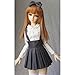 MonkeyJack 1/3 BJD Shoulder Strap Pleated Dress Mini Skirt for SD DD DOA LUTS Dolls Dress Up ACCS Smoky Grey