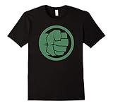 Mens Marvel Hulk Fist Tonal Icon Graphic T-Shirt 3XL Black