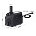 Mini AC submersible pump mini fish tank water heat exchanger mini fountain pump 80-160 GPH (600-1000L / H, 10W) submersible pump, ultra quiet pump, 4.1 foot high lift, fountain pump, 4.7 foot power co