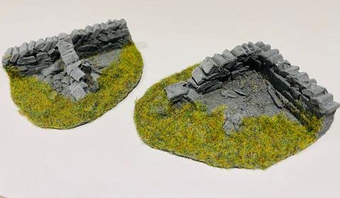 Javis Dry Stone Roadside Wall Corners - OO Gauge/1:76 Scale - Pack of 2 (PW1CORN)