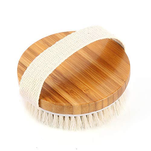Veahom Soft Body Brush for Drying Brushing, Natural Bristle, Remove Dead Skin, Clean lymphatic system, Stimulates Blood Circulation, Dense and Soft Brush Suitable for Women and Adults Sensitive Skin