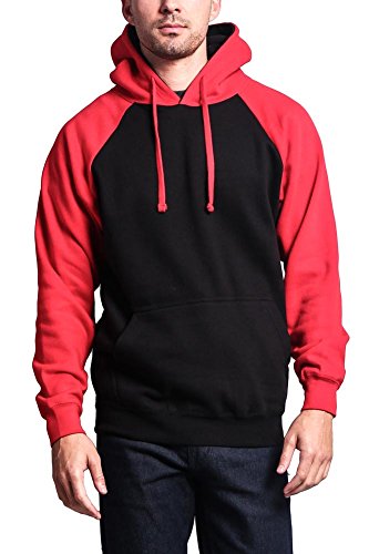 G-Style USAPremium Heavyweight Contrast Raglan Sleeve Pullover Hoodie Sweatshirt