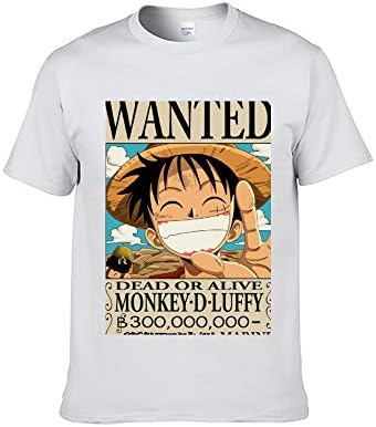 ICOSSATA T-Shirt Animation ONE Piece Wanted Monkey D. Luffy XS S M L XL XXL XXXL Adult Unisex Crew