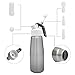 CoZroom Professional Whipped Cream Dispenser (1 Pint) - Brushed Aluminum Body with 3 Decorating Tips – Compatible with all 8 gram N20 Cartridges (Not Included)