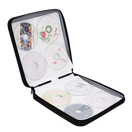 CD Case, COOFIT 160 Capacity DVD Case DVD Organizer CD Holder Case CD Storage Case Hard Plastic DVD CD Wallet