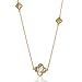 Dhruvansh Creations Four Leaf Lucky Van Cleef Necklace, 18k Gold Plated Long Chain Necklace 35