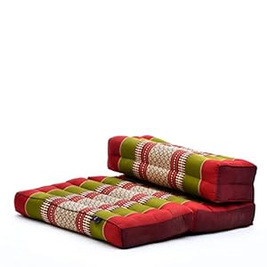 Leewadee Foldable Meditation Floor Seat 2 in 1 Set Meditation Pillow and Cushion Underlay In One Eco-Friendly Organic and Natural, Kapok