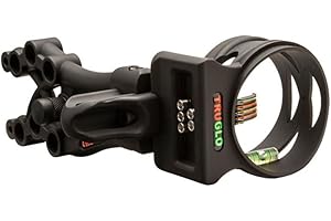 TruGlo Carbon Xtreme 5-Pin Highly-Visible Durable Ultra-Lightweight Carbon Composite Archery Bow Sight with Large Circular Field of View - Adjustable for Right & Left-Hand Shooters