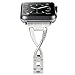 Moretek Silver Bands for Apple Watch 42mm Stainless Steel Metal Replacement Bracelet Classic Band for Apple Watch 42 MM Strap Series 3 Series 2 Series 1 (Fine Silver 42mm)