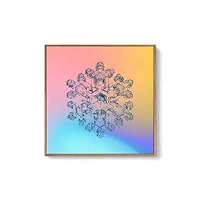 Framed Canvas Wall Art for Living Room, Bedroom Snowflake Theme Canvas Prints for Home Decoration Ready to Hang - 16x16 inches
