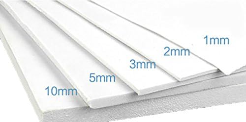 Shanghaipop 1Pcs EVA Foam Sheets 35x50cm Kids Handmade DIY Craft Cosplay Model 1~10mm Thickness (35cm x 50cm x 2mm, White)