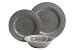 Gibson Studio 114336.12 Mauna 12 Piece Heavy Weight Melamine Dinnerware Set, Grey Rustic primary