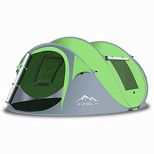 EZOLY Pop Up Tent, 2 Seconds Setup 4 Persons Instant Automatic Camping Tent, Waterproof, AntiUV