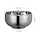 Stainless Steel Bowl for Kids Double-deck Insulated Mixing Bowls Set with Spoon by Meluoher,2 Pieces