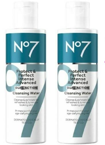 2 PACK No7 Protect & Perfect Intense Advanced Dual Action Cleansing Water 200ml New