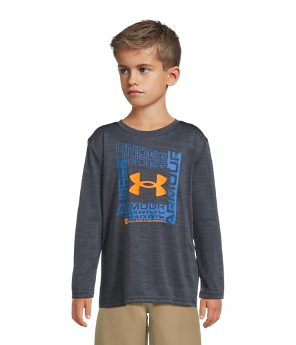 Under Armour Boy's Logo Frame Twist Tech Long Sleeve (Little Kid) Midnight Navy…