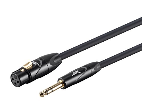 Monoprice 3ft Stage Right XLR Female to 1/4inch TRS Male 16AWG Cable (Gold Plated)