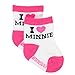 Mickey and Minnie Mouse Baby Boys Girls 8 pack Socks (12-24 Months, Minnie Pink)