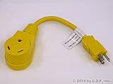 15a Male to 30a Female RV Camper Power Electrical Adapter Amp DogBone Converter