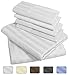 AMERICAN PILLOWCASE 100% Egyptian Cotton Luxury Striped 540 Thread Count 6-Piece Sheet Set with Wrinkle Guard - King, White