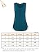 Vivilli Women's Solid Color V Neck Adjustable Drawstring Sides Shirring Tank Tops