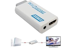 Kunova (TM) Wii to HDMI Video Converter Adapter 480P 720P with 3.5mm Audio Output Supports All Wii Display Modes