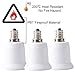 JACKYLED 3-Pack E12 to E26 E27 Adapter Chandelier Light Socket E12 to Medium Socket E26 E27 Converter Bulb Base Adapter Converter