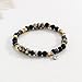 Silpada 'Sightseer' Natural Agate Stretch Bead Bracelet with Crystals in Sterling Silver and Brass, 6.75