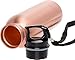 Mindful Design Pure Copper Polished Water Bottle - Leak-Proof Solid Copper Vessel for Ayurvedic Health Benefits (25 oz)