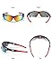 ODODOS Polarized Sports Sunglasses With 5 Interchangeable Lenes for Cycling Baseball Running Fishing Unbreakable Frame